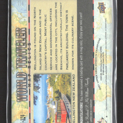 2021 Upper Deck Goodwin Champions World Traveler Map Relics Map Relic #WT-324