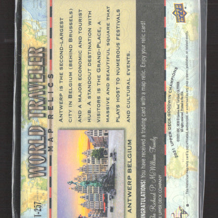 2021 Upper Deck Goodwin Champions World Traveler Map Relics Map Relic #WT-257