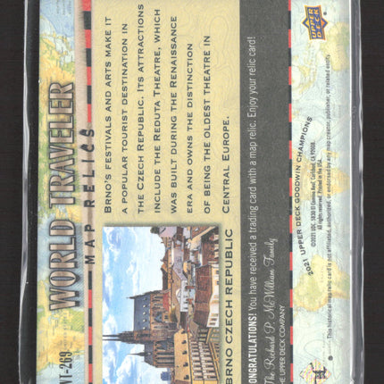 2021 Upper Deck Goodwin Champions World Traveler Map Relics Map Relic #WT-269