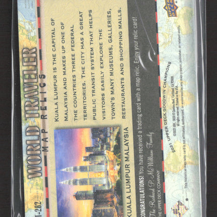 2021 Upper Deck Goodwin Champions World Traveler Map Relics Map Relic #WT-282