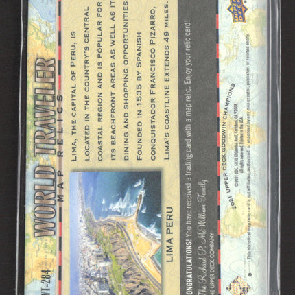 2021 Upper Deck Goodwin Champions World Traveler Map Relics Map Relic #WT-284