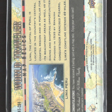2021 Upper Deck Goodwin Champions World Traveler Map Relics Map Relic #WT-284