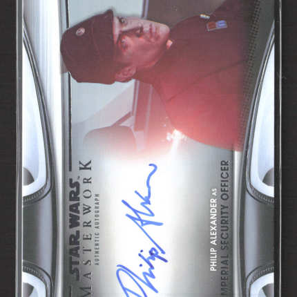 2017 Topps Star Wars Masterwork Philip Alexander AS Officer Auto #MWA-PAL