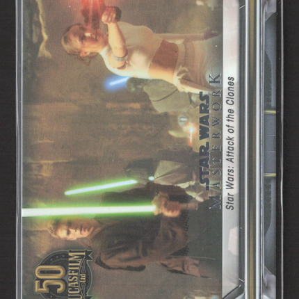 2021 Topps Star Wars Masterwork Lucasfilm Anakin Padme 50th #LFA-6 /299