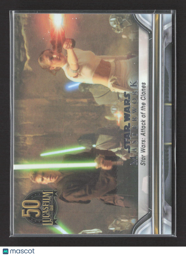 2021 Topps Star Wars Masterwork Lucasfilm Anakin Padme 50th #LFA-6 /299