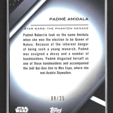 2022 Topps Chrome Black Star Wars Natalie Portman as Padme Amidala 08/25 #41