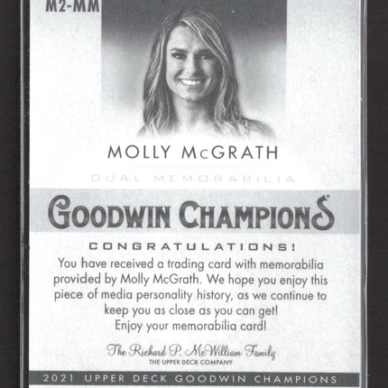 2021 Upper Deck Goodwin Champions Molly McGrath #M2-MM Dual Relic