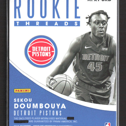 2019 Panini Absolute Memorabilia Rookie Threads Sekou Doumbouya #RT-SKD Jersey