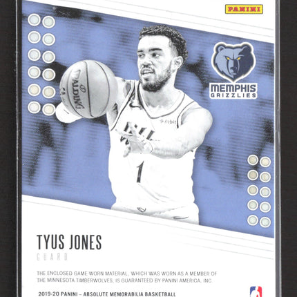 2019 Panini Absolute Memorabilia Tyus Jones #VT-TJN Dual Jersey