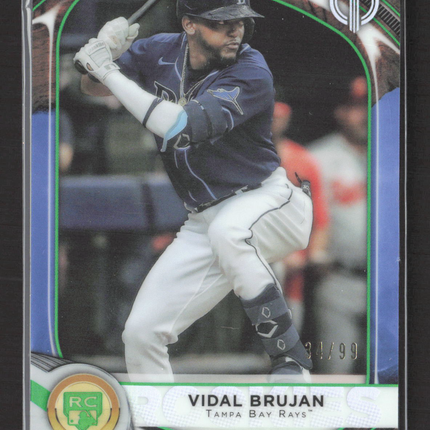 2022 Topps Tribute Vidal Brujan #93 Green 34/99 RC
