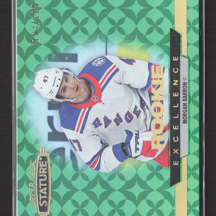 2022 Upper Deck Stature Rookie Excellence Morgan Barron #RE-44 Green 103/125