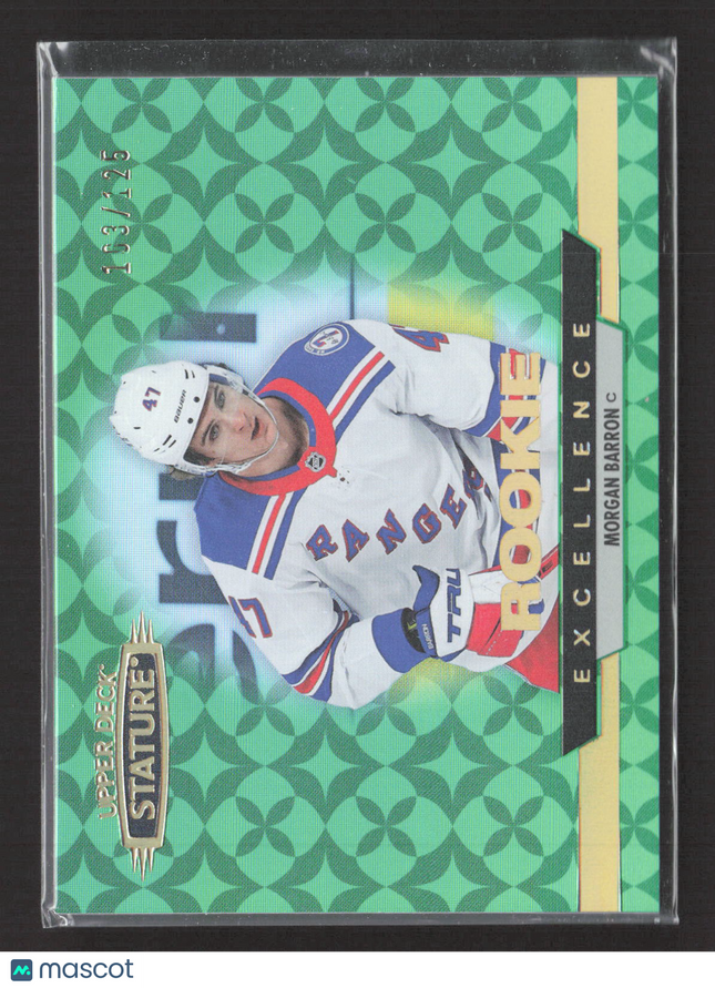 2022 Upper Deck Stature Rookie Excellence Morgan Barron #RE-44 Green 103/125