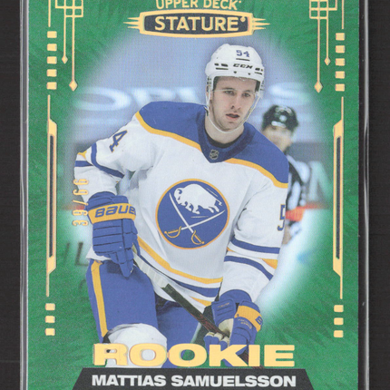 2022 Upper Deck Stature Mattias Samuelsson #120 Green /66