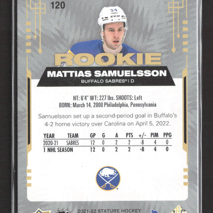 2022 Upper Deck Stature Mattias Samuelsson #120 Green /66