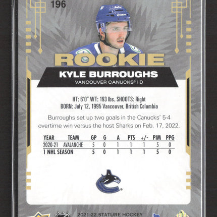 2022 Upper Deck Stature Kyle Burroughs #196 Green /66