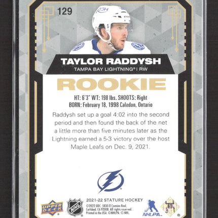2022 Upper Deck Stature Taylor Raddysh #129 /22