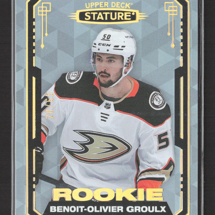 2022 Upper Deck Stature Benoit-Olivier Groulx #161 /65