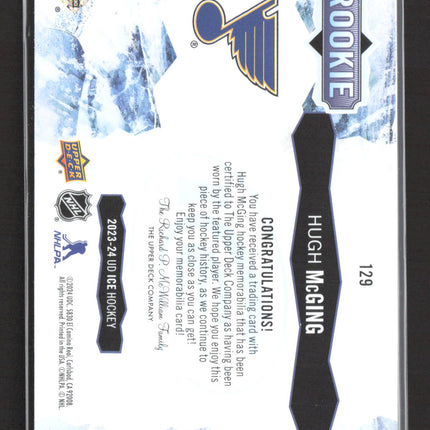 2024 Upper Deck Ice Hugh McGing #129 Jersey Patch