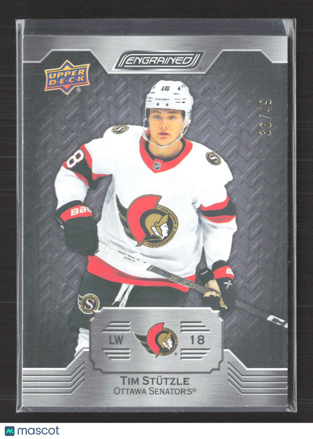 2024 Upper Deck Engrained Tim Stutzle #6 Ebony 36/49