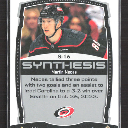 2024 Upper Deck Engrained Synthesis Martin Necas #S-16