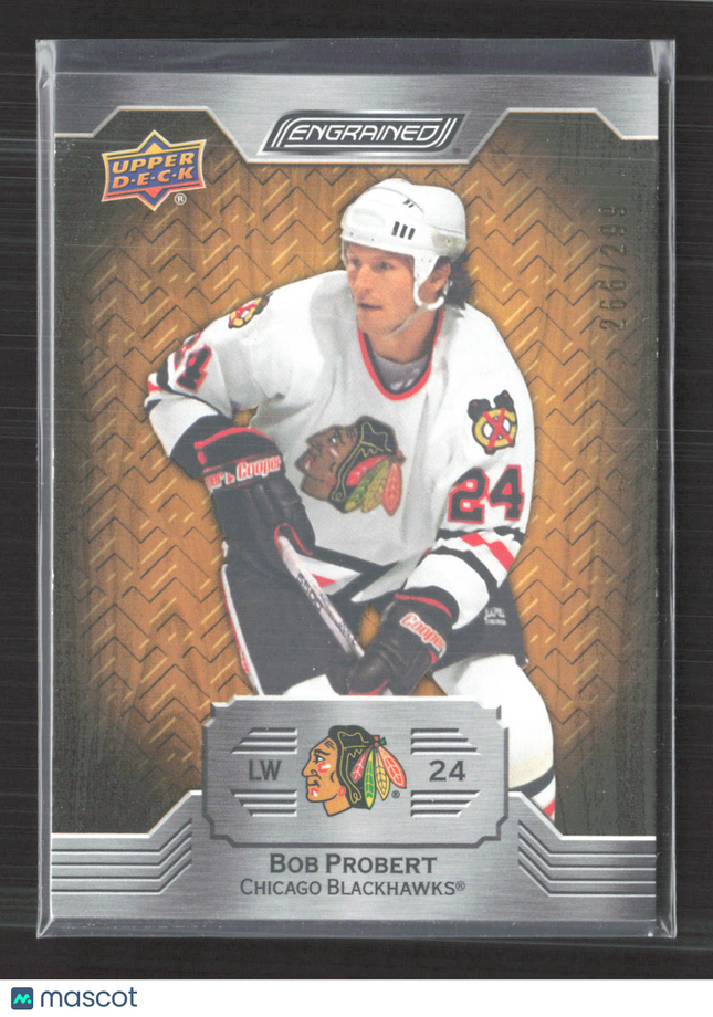 2024 Upper Deck Engrained Bob Probert #81 Oak 266/299
