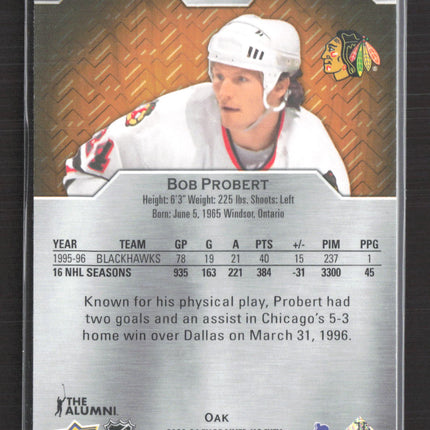 2024 Upper Deck Engrained Bob Probert #81 Oak 266/299