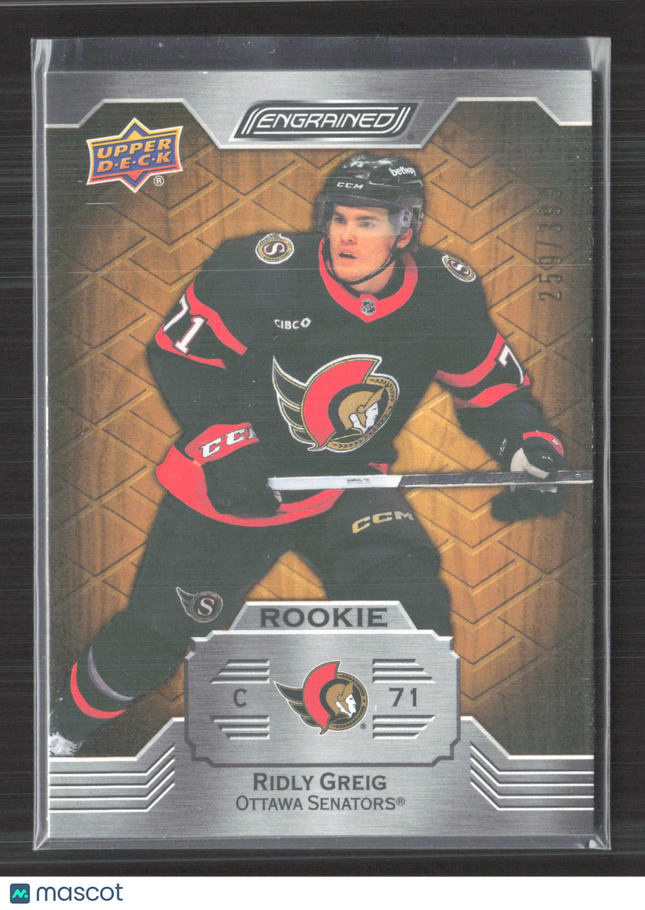 2024 Upper Deck Engrained Hockey Ridly Greig #134 Oak 259/399