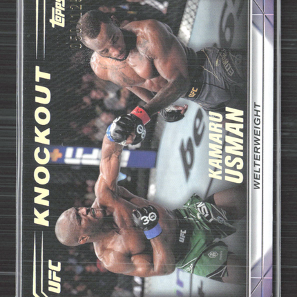 2024 Topps UFC Knockout Kamaru Usman #95 Purple 050/125