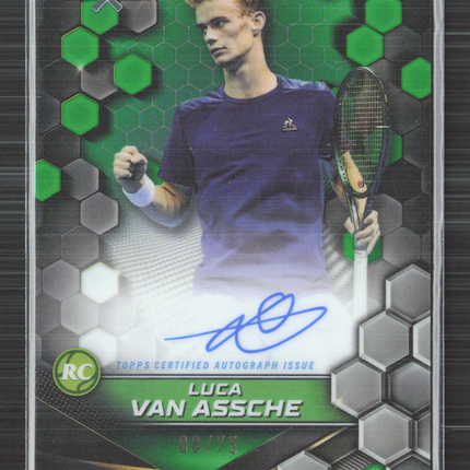 2024 Topps Graphite Tennis Luca Van Assche #GS-LVA Green 08/75 RC Auto