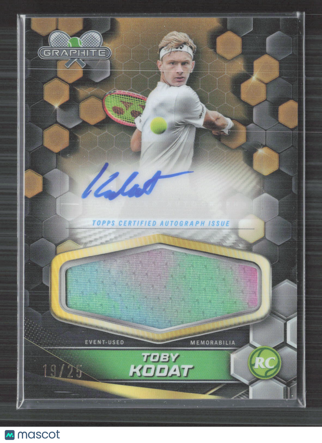 2024 Topps Graphite Tennis Toby Kodat #GSR-TKT Gold Patch Auto /25