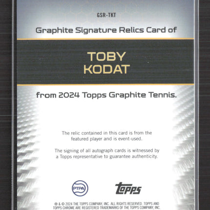 2024 Topps Graphite Tennis Toby Kodat #GSR-TKT Gold Patch Auto /25