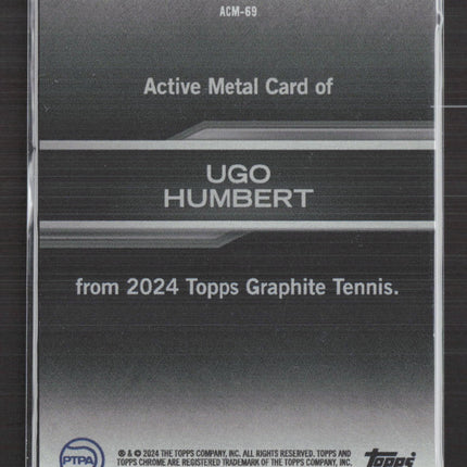 2024 Topps Graphite Tennis Active Metal Ugo Humbert #ACM-69 Active Metal Card