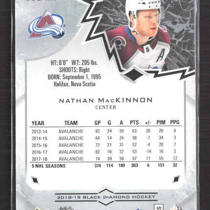 2018 Upper Deck Black Diamond Nathan MacKinnon #BDB-NM 138/249