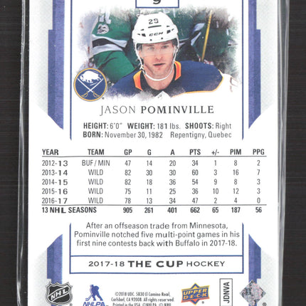 2018 Upper Deck The Cup Jason Pominville #9 205/249