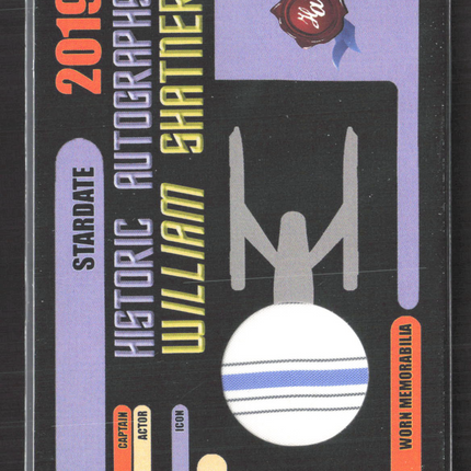 2019 Historic Autographs Stardate William Shatner Relic Swatch of Clothing