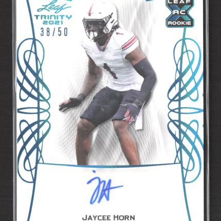2021 Leaf Trinity Jaycee Horn #BA-JH3 RC 38/50 Auto