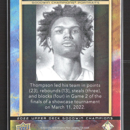 2022 Upper Deck Goodwin Champions Portraits Amen Thompson #P-21