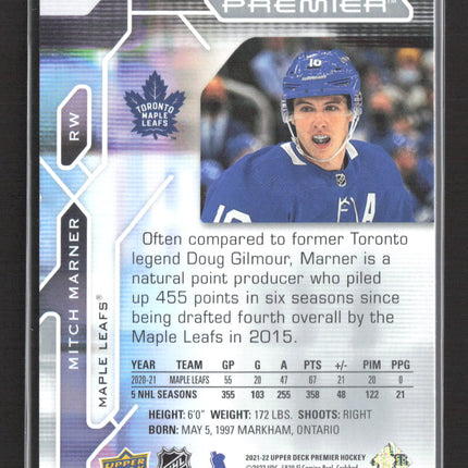 2022 Upper Deck Premier Mitch Marner #41 119/299