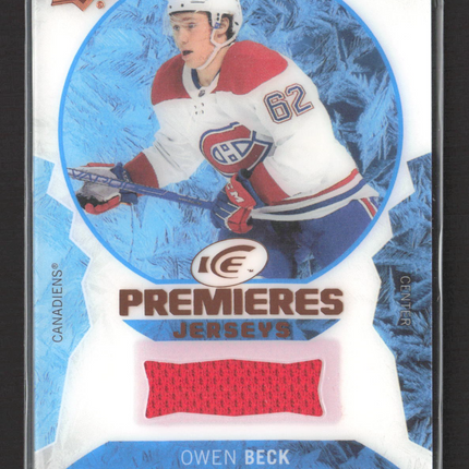 2024 Upper Deck Ice Premieres Jerseys Owen Beck #IPJ-OB Memorabilia Jersey