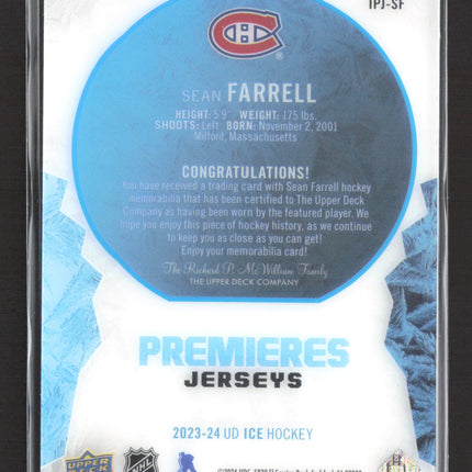 2024 Upper Deck Ice Ice Premieres Jerseys Sean Farrell #IPJ-SF Jersey