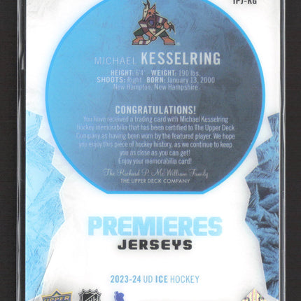 2024 Upper Deck Ice Ice Premieres Jerseys Michael Kesselring #IPJ-KG  Jersey