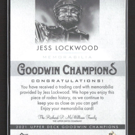 2021 Upper Deck Goodwin Champions Jess Lockwood #M-JL Relic