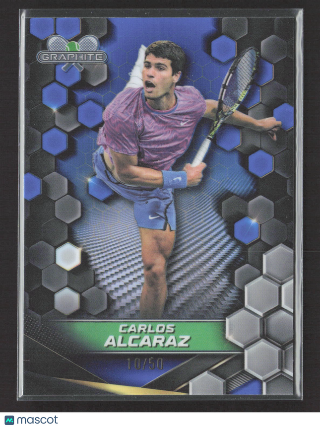 2024 Topps Graphite Carlos Alcaraz #1 Blue Hexagon 10/50