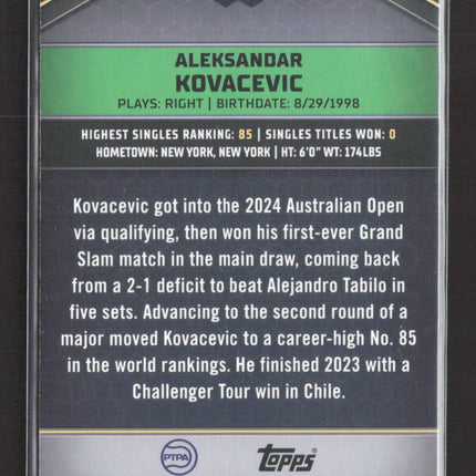 2024 Topps Graphite Aleksandar Kovacevic #13 RC 178/199