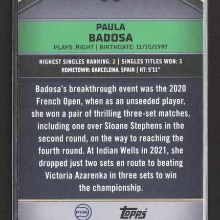 2024 Topps Chrome Graphite Paula Badosa #25 185/199
