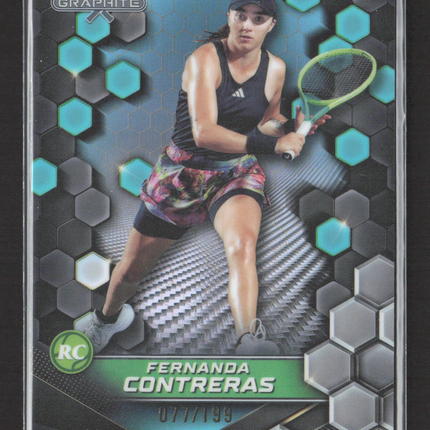 2024 Topps Chrome Tennis Graphite Fernanda Contreras #164 077/199 RC