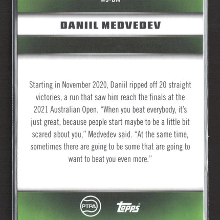 2024 Topps Chrome Tennis Winning Streaks Graphite Daniil Medvedev #WS-DM