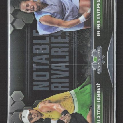 2024 Topps Chrome Tennis Graphite Notable Jelena Ostapenko Ajla Tomljanovic