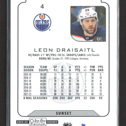 2023 O-Pee-Chee Platinum Sunset Leon Draisaitl #4
