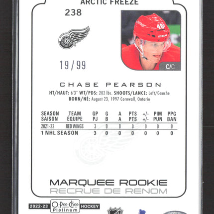 2023 O-Pee-Chee Platinum Chase Pearson #238 Arctic Freeze 19/99